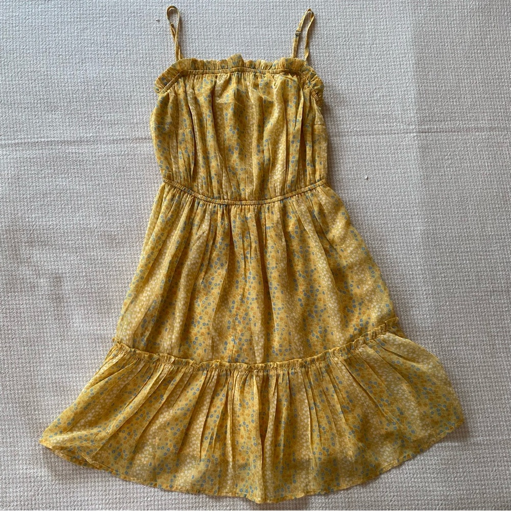 Japna Yellow Floral Midi Dress